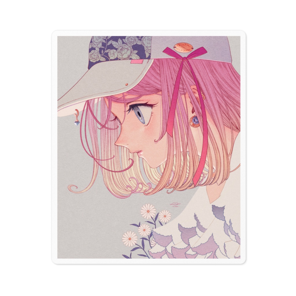 横顔ステッカー