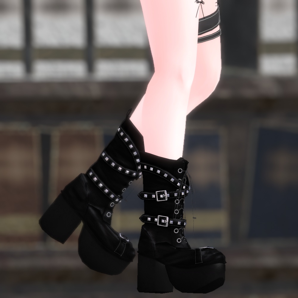 ベルトパンク厚底ブーツv2