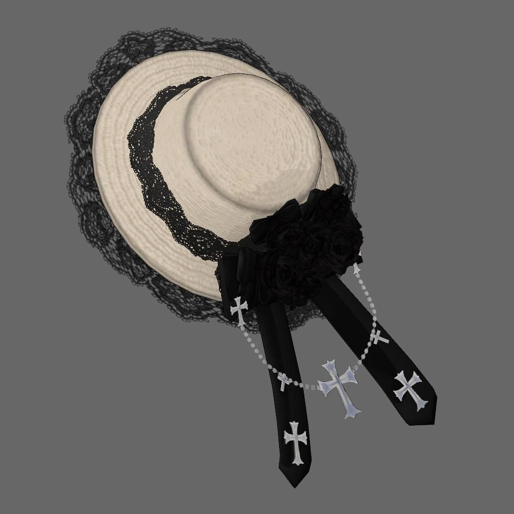 ゴシッククロスチェーンハットv3(差分テクスチャ入り)