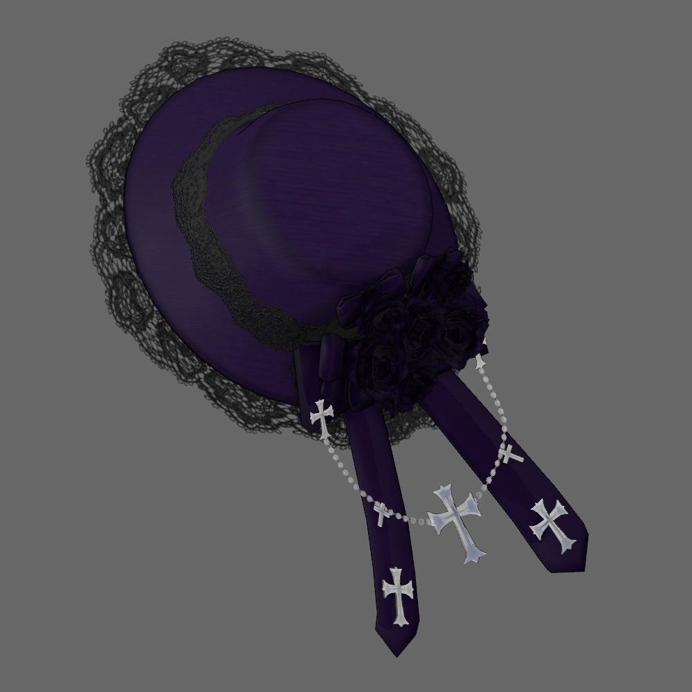ゴシッククロスチェーンハットv3(差分テクスチャ入り)