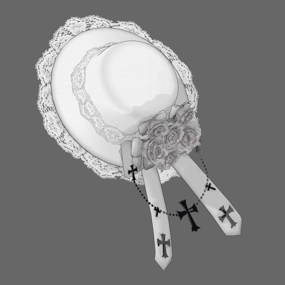 ゴシッククロスチェーンハットv3(差分テクスチャ入り)