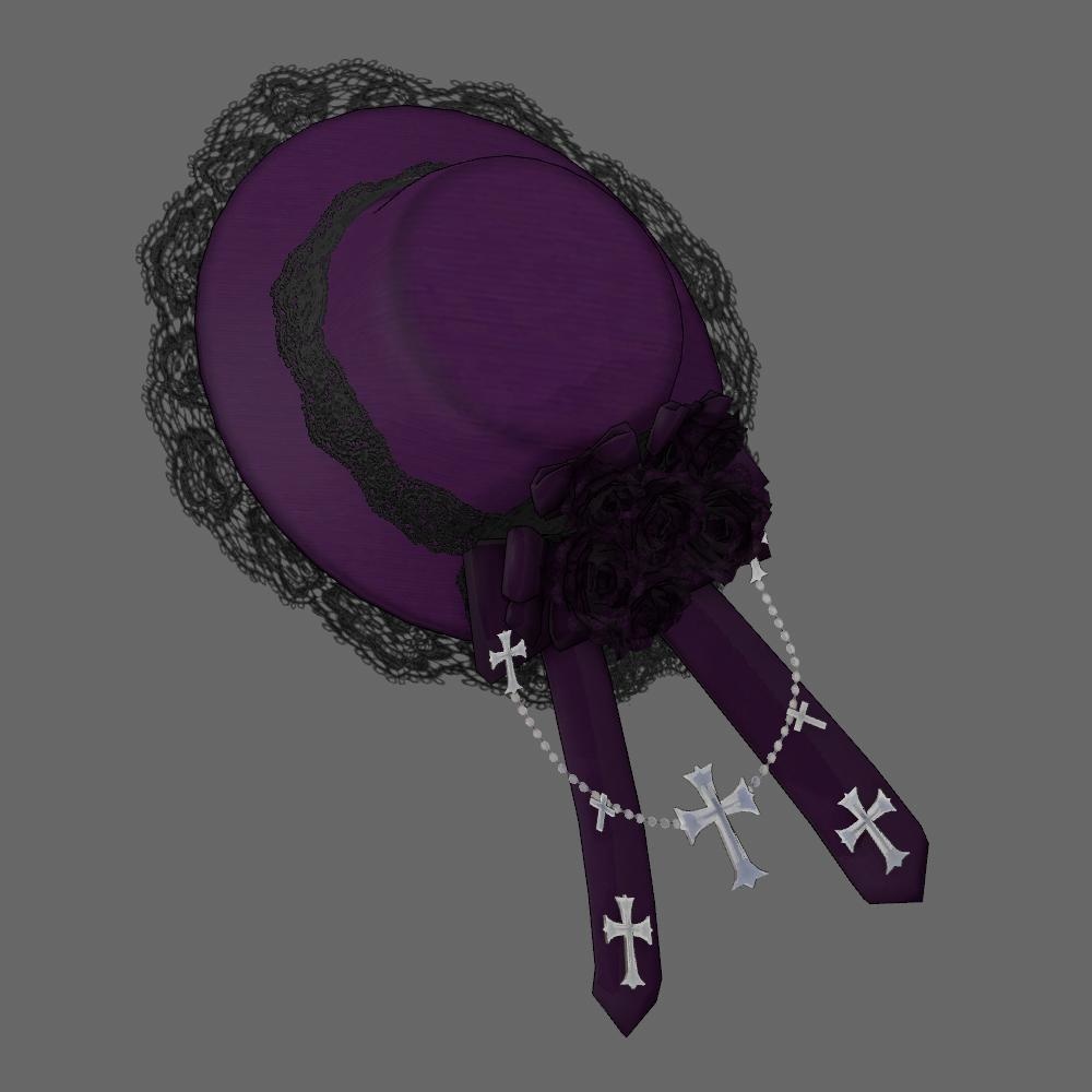 ゴシッククロスチェーンハットv3(差分テクスチャ入り)