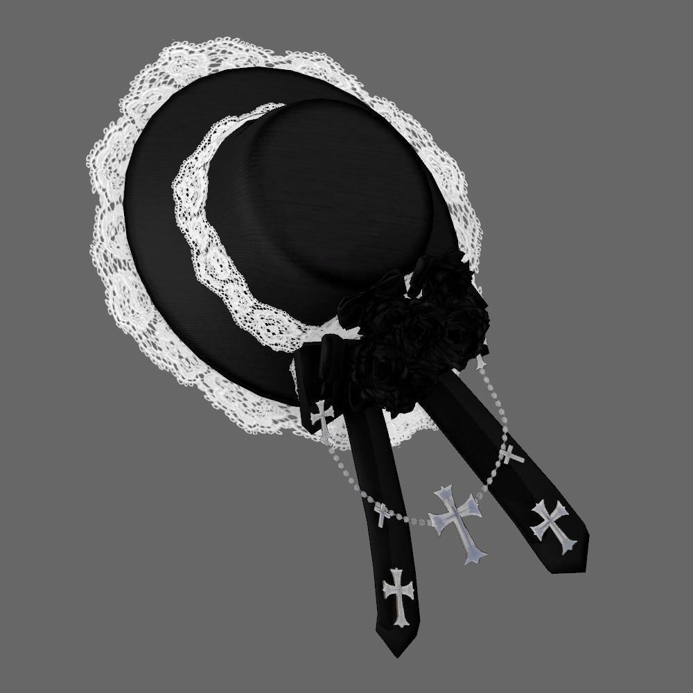 ゴシッククロスチェーンハットv3(差分テクスチャ入り)