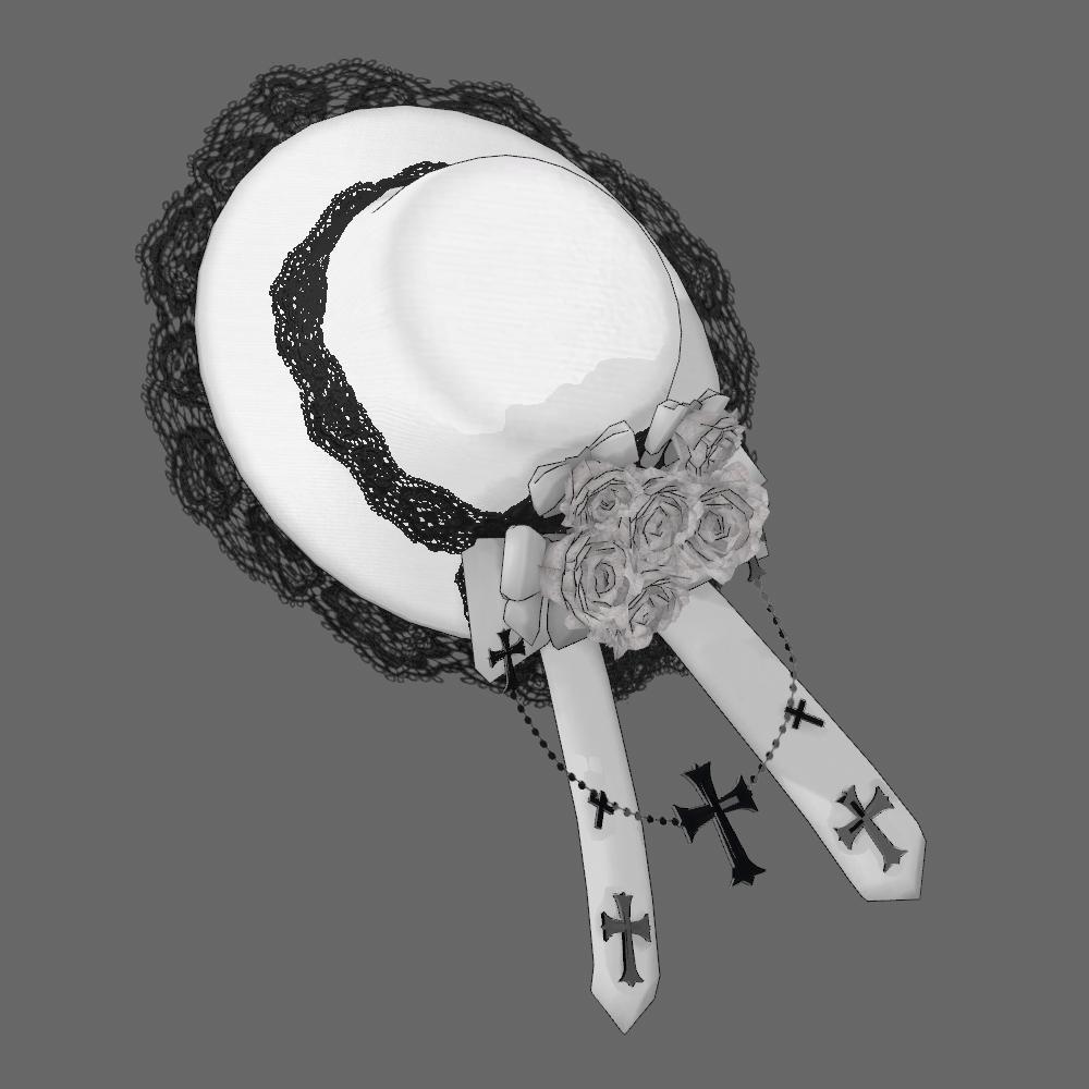 ゴシッククロスチェーンハットv3(差分テクスチャ入り)