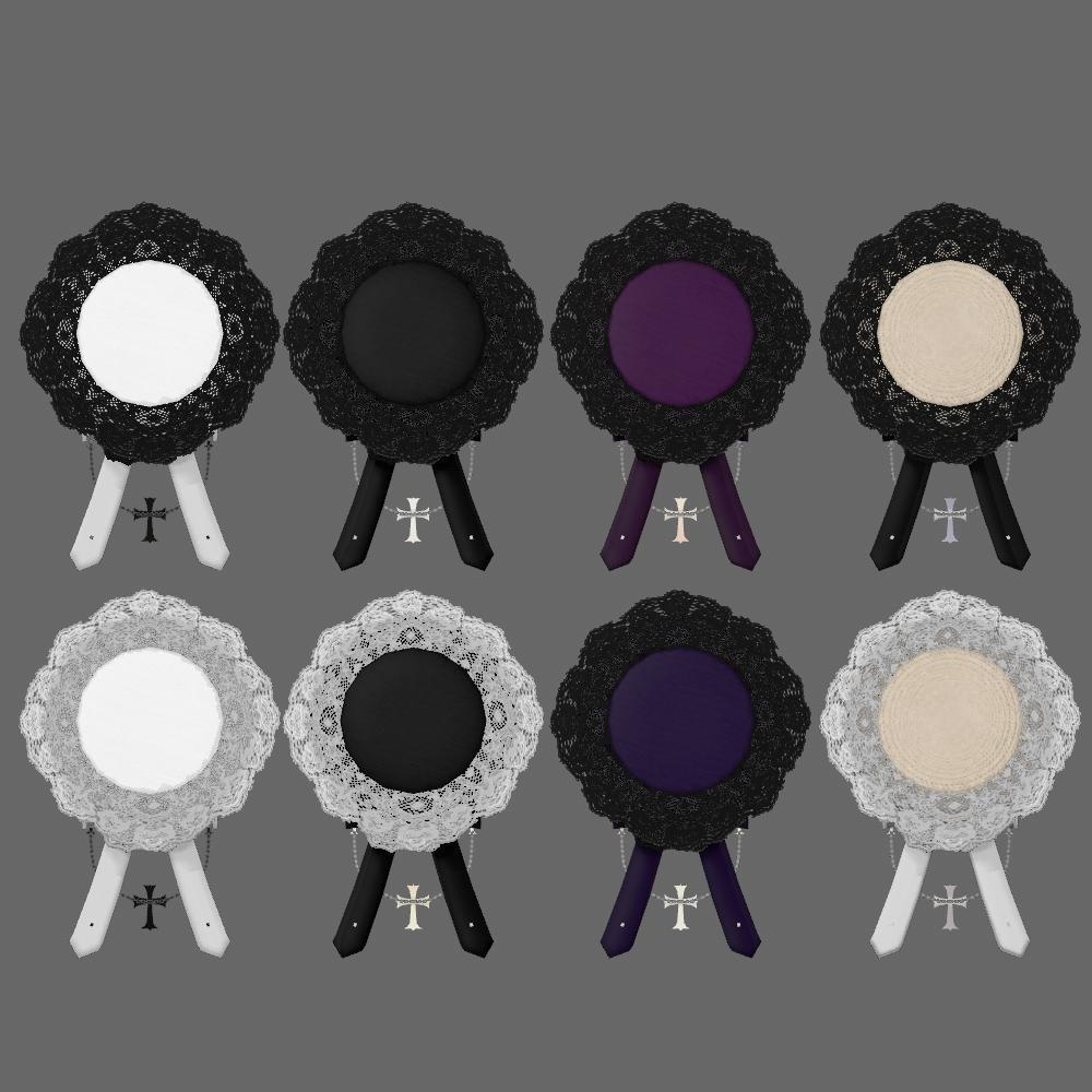 ゴシッククロスチェーンハットv3(差分テクスチャ入り)