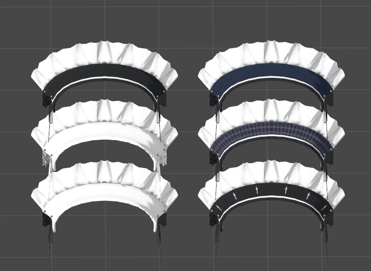 メイドブリム(調整用ボーン入り・6色テクスチャ差分入り)