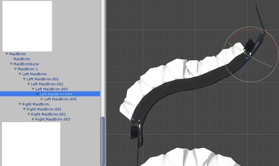 メイドブリム(調整用ボーン入り・6色テクスチャ差分入り)