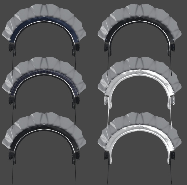 メイドブリム(調整用ボーン入り・6色テクスチャ差分入り)