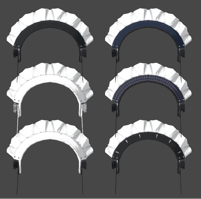 メイドブリム(調整用ボーン入り・6色テクスチャ差分入り)