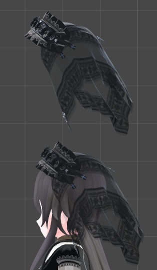 ゴスロリ黒ヴェールv2(透過度差分ファイル付き)