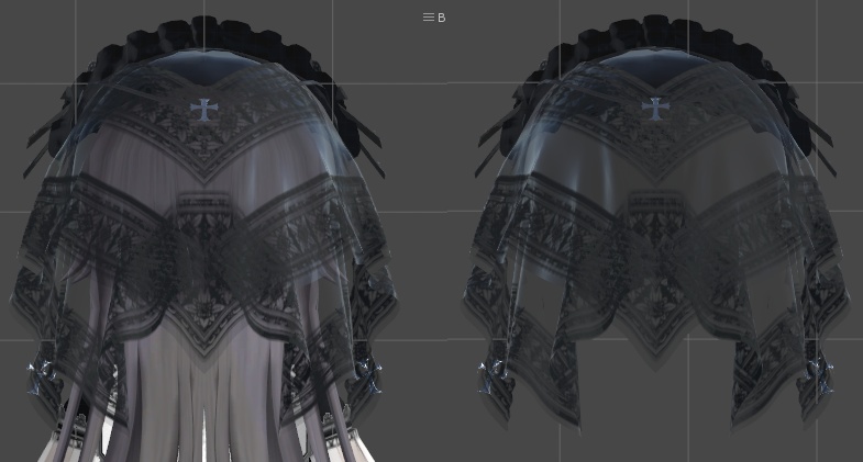 ゴスロリ黒ヴェールv2(透過度差分ファイル付き)