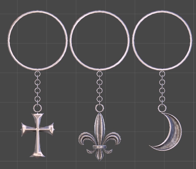 チェーン付きの指輪・リングv2(3種類・PhysBone設定済み)