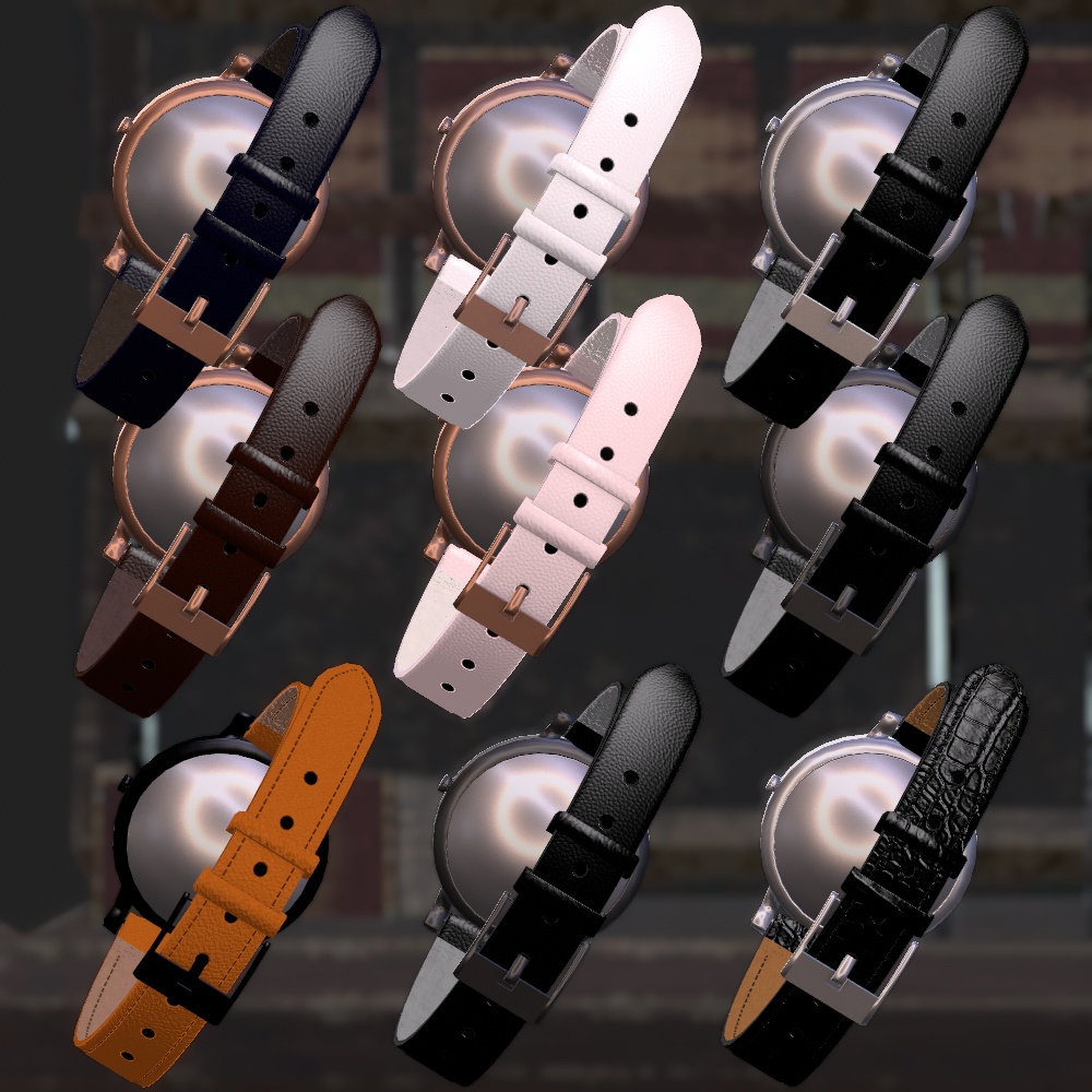 腕時計(針アニメーション付き・9パターンテクスチャ差分入り)