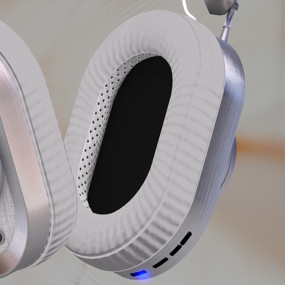 首掛け想定ヘッドホン(3色差分・スタンド付き)