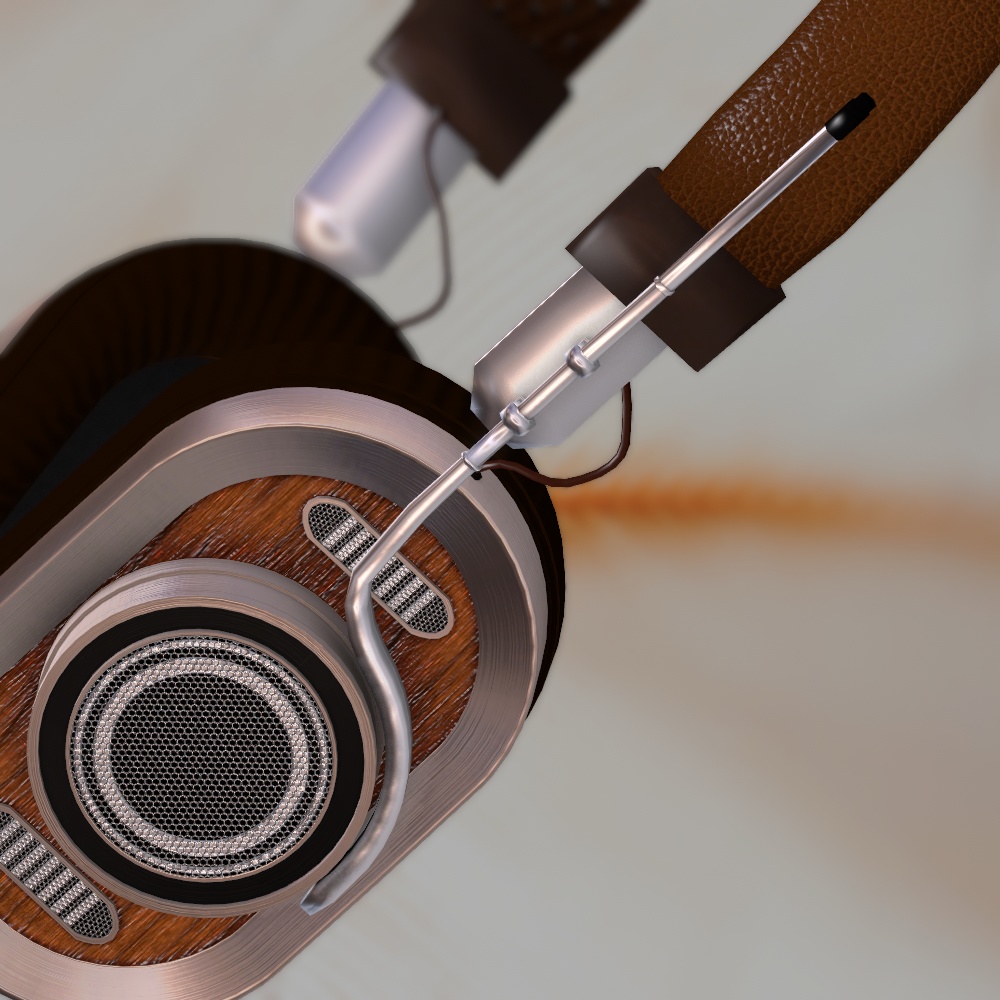 首掛け想定ヘッドホン(3色差分・スタンド付き)