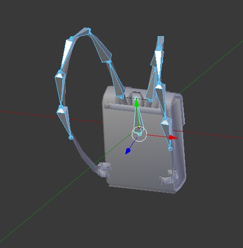 モノクロカラーなリュック(6色差分・調整用ボーン入り)