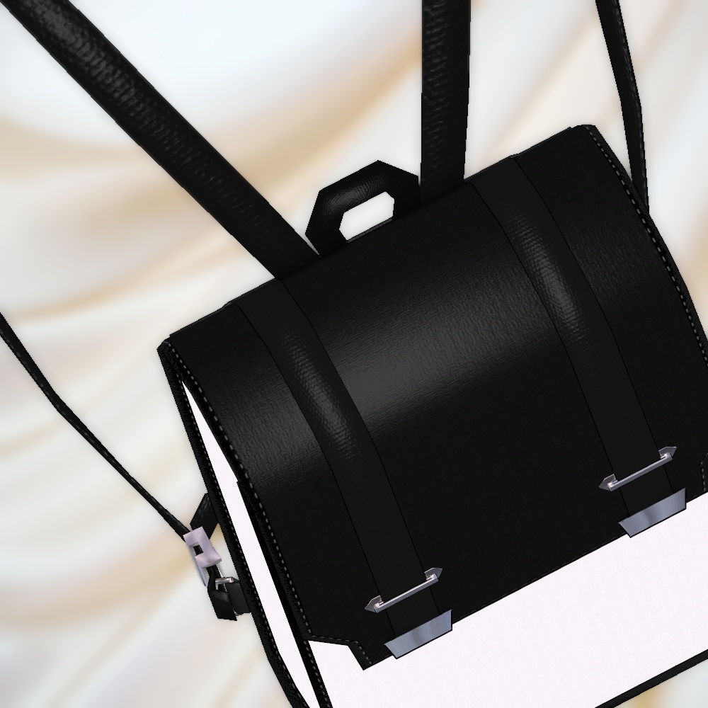 モノクロカラーなリュック(6色差分・調整用ボーン入り)