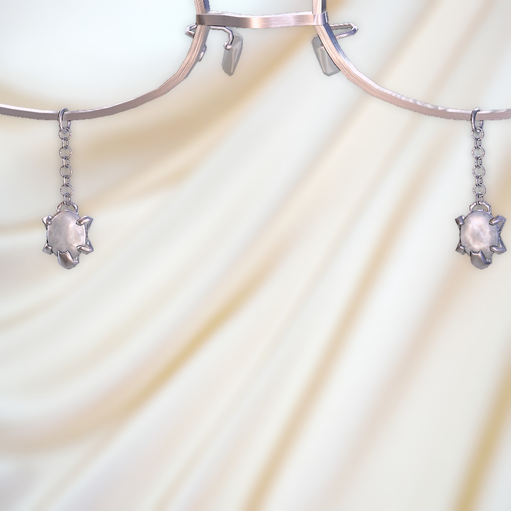 控えめなワイヤーグラス(4色差分入り・調整用ボーン入り・DynamicBone設定済み)