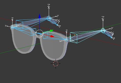 ウェリントン型サングラス(調整用ボーン入り)