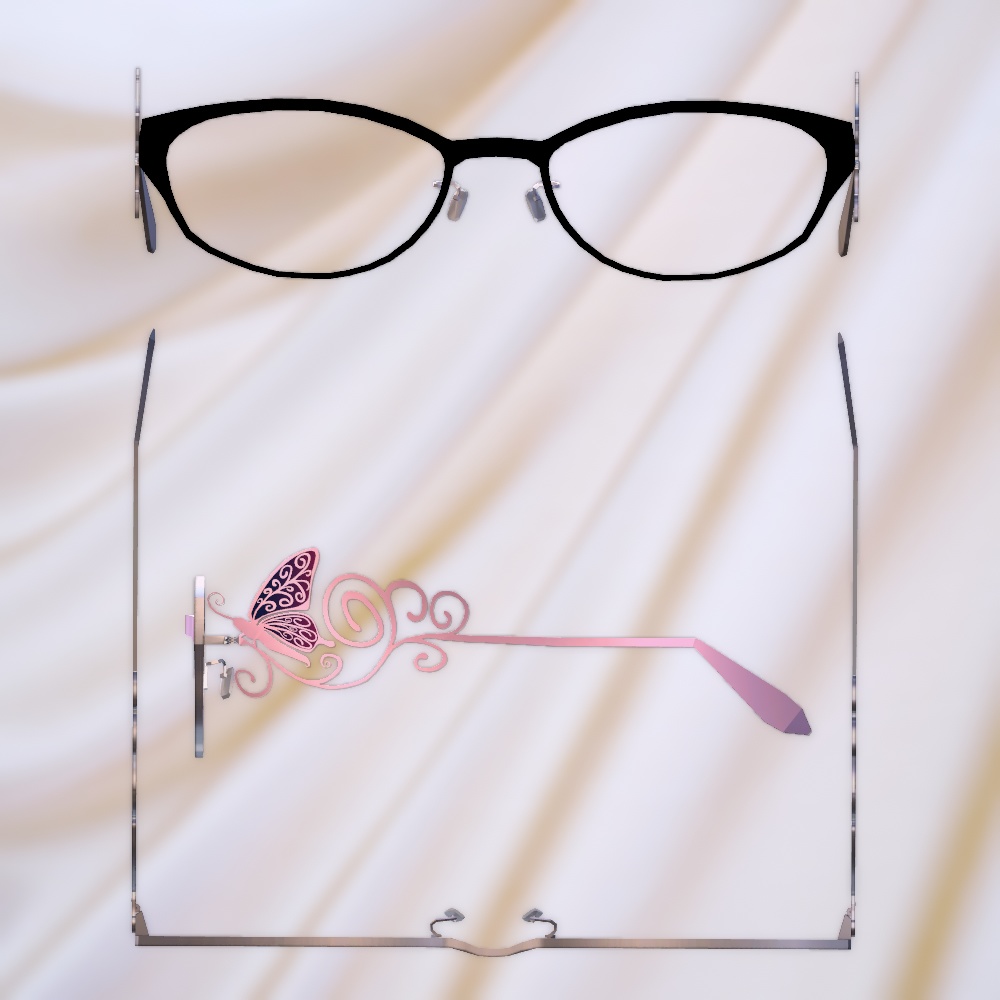 蝶装飾眼鏡(調整用ボーン入り)
