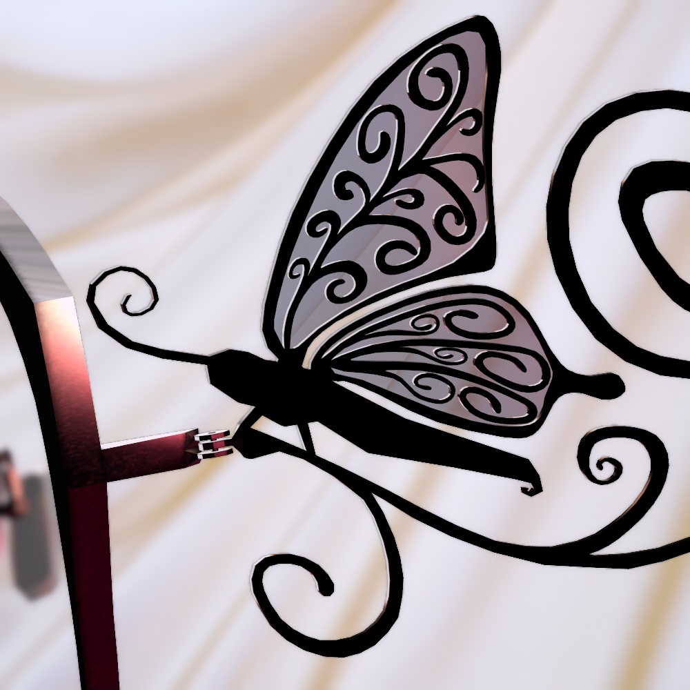 蝶装飾眼鏡(調整用ボーン入り)