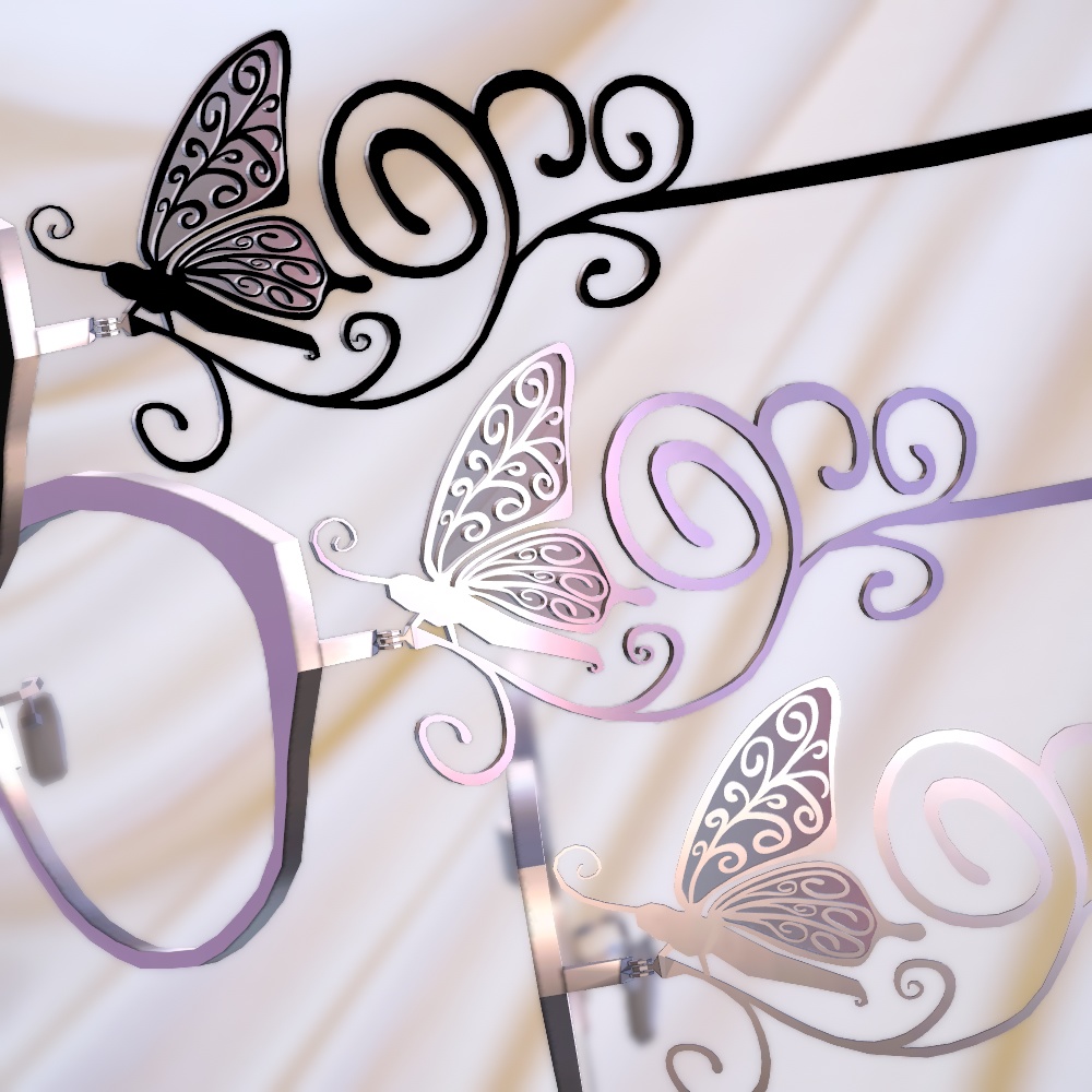 蝶装飾眼鏡(調整用ボーン入り)