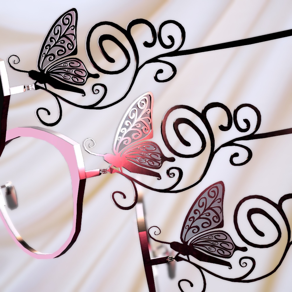 蝶装飾眼鏡(調整用ボーン入り)