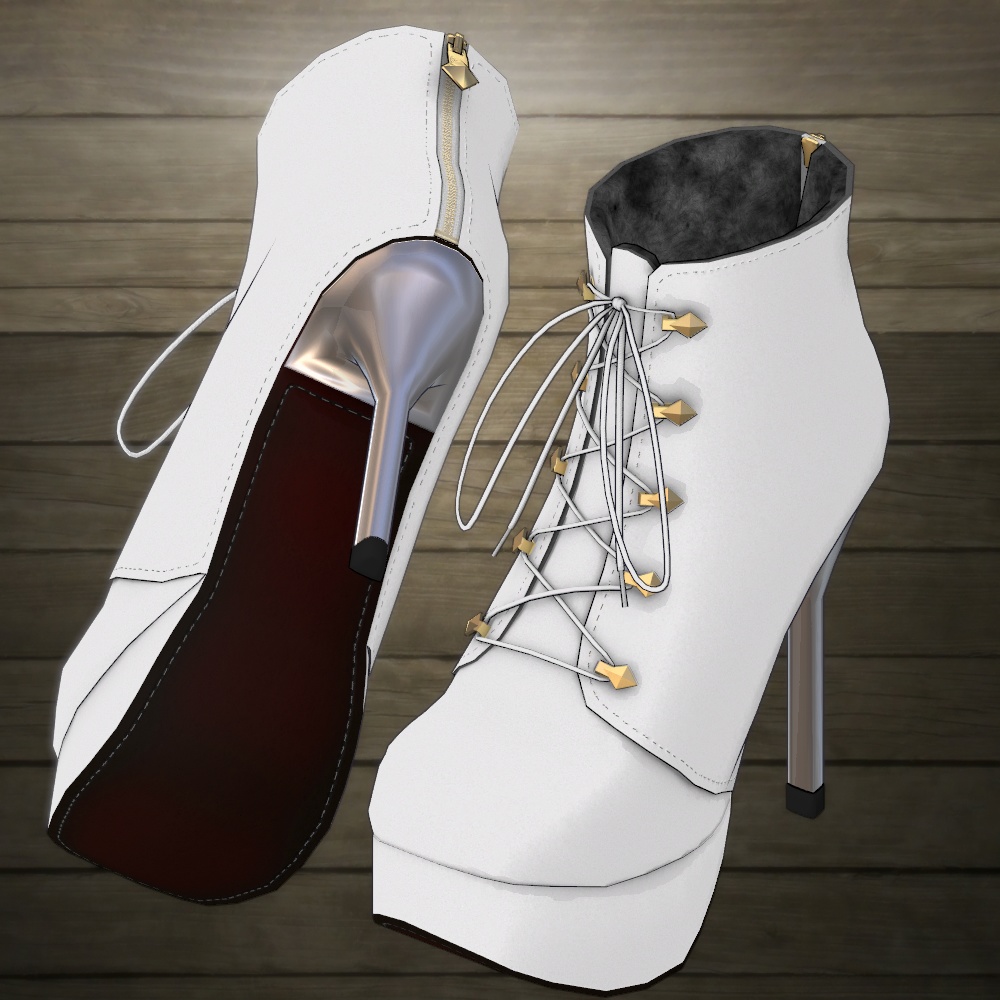 スティレットヒールブーツ(4色差分テクスチャ入り)