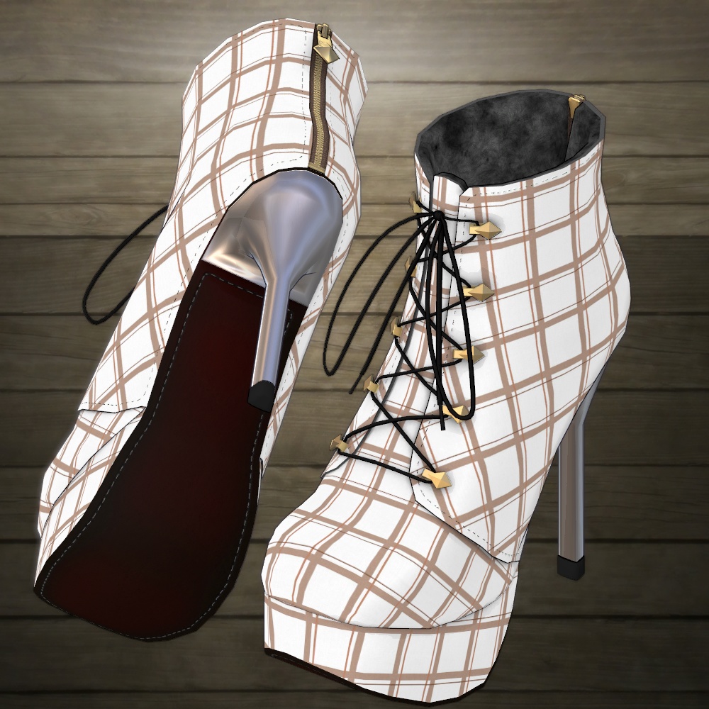 スティレットヒールブーツ(4色差分テクスチャ入り)