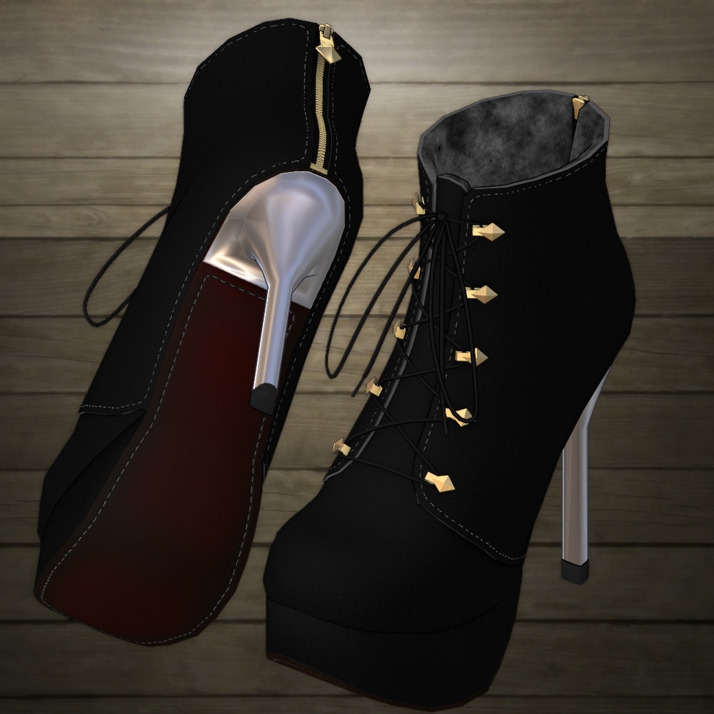 スティレットヒールブーツ(4色差分テクスチャ入り)