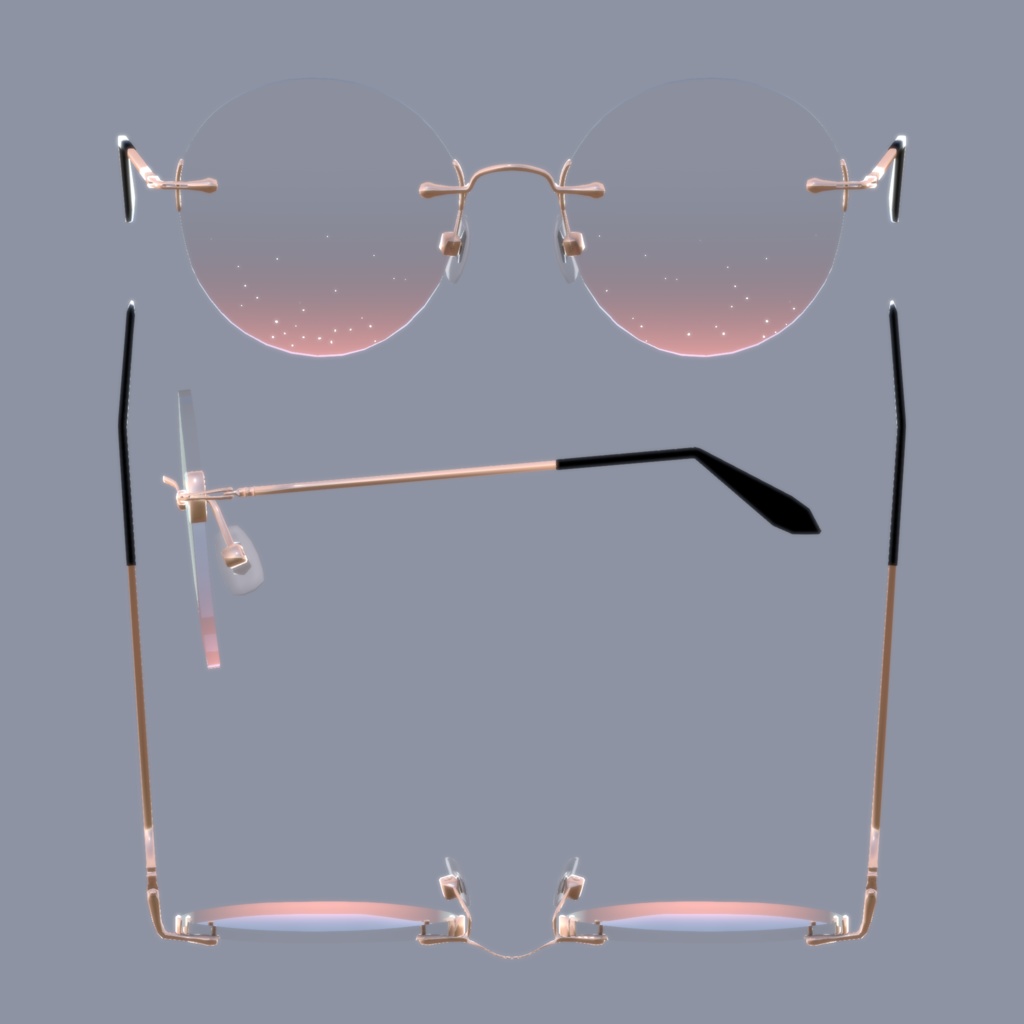 RimlessCheekGlasses