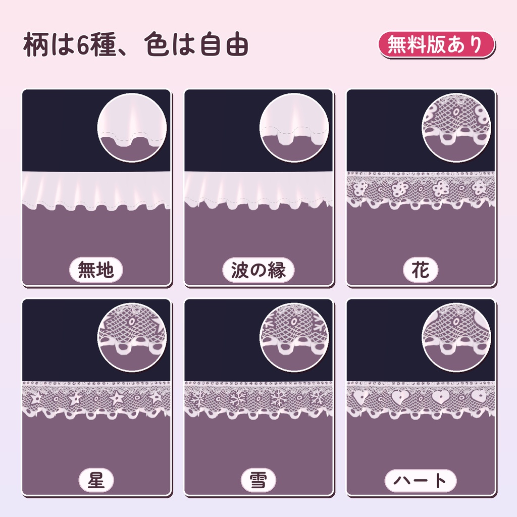【11/1 21時まで製品版も0円】あとづけフリル&レース 衣装の縁にフリルとレースを足す NDMF ツール