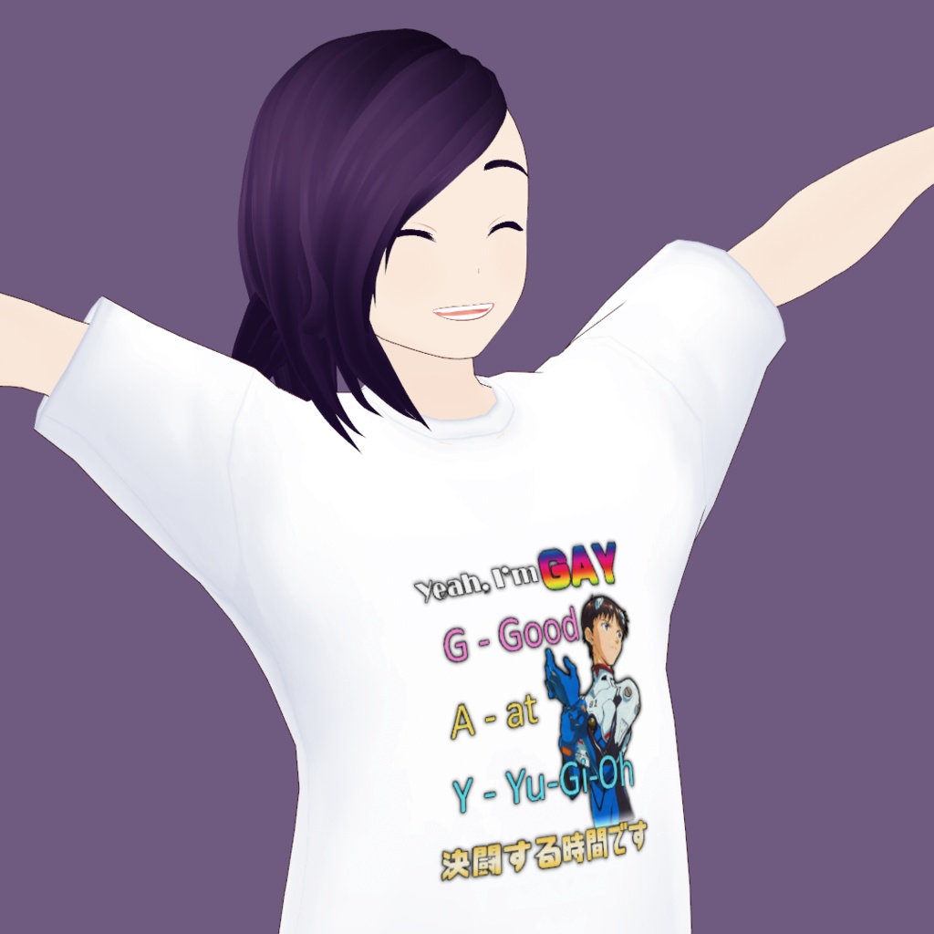 [VRoid] Yeah, I'm GAY || meme tshirt for VRoid Stable