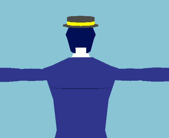 【ローポリアバター】仮面の男(スーツ)