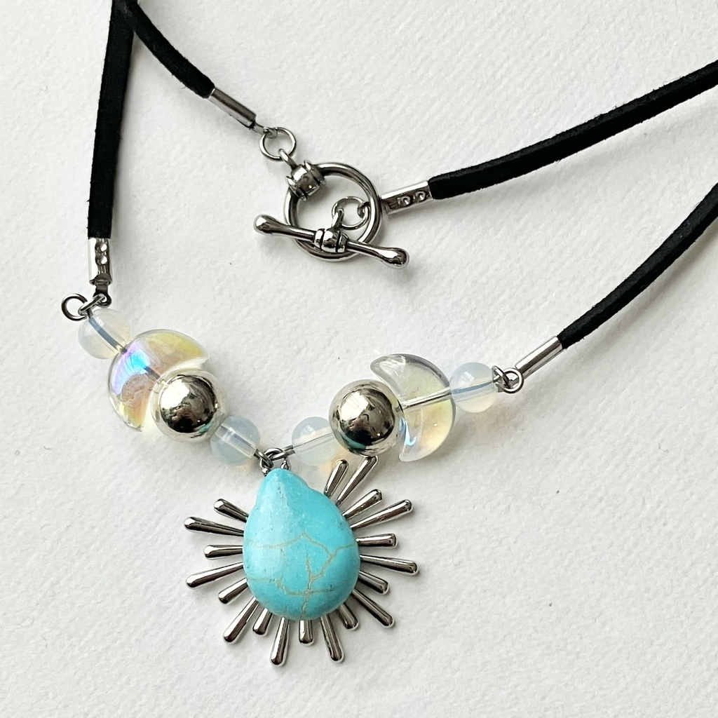 [アレルギー対応] ターコイズの2wayチョーカー