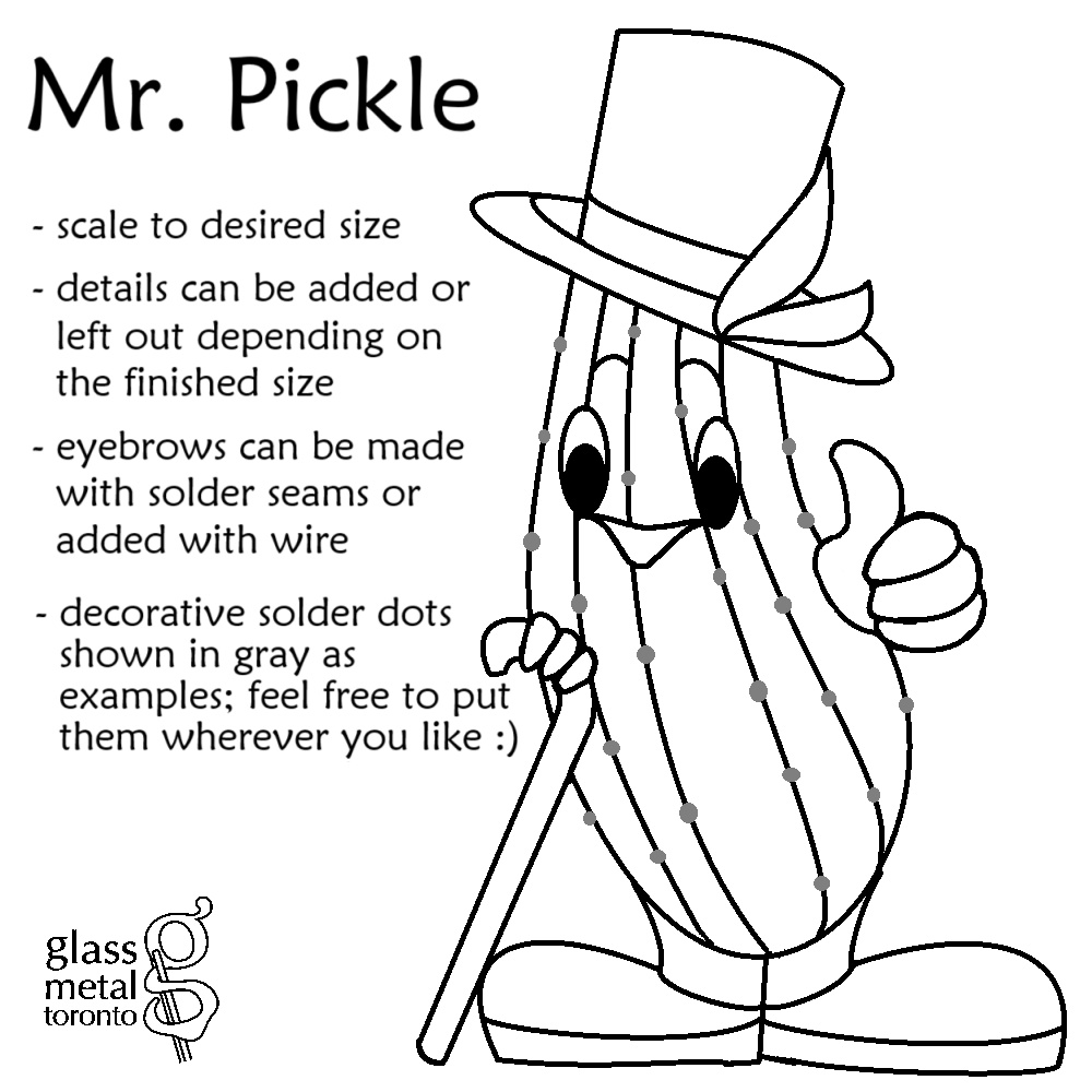 【ステンドグラス図案】ピクルスおじさん