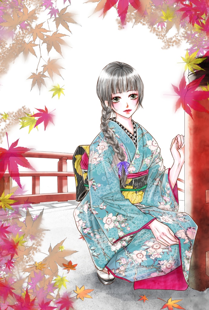 西日本豪雨復興応援イラスト2018 もみじ