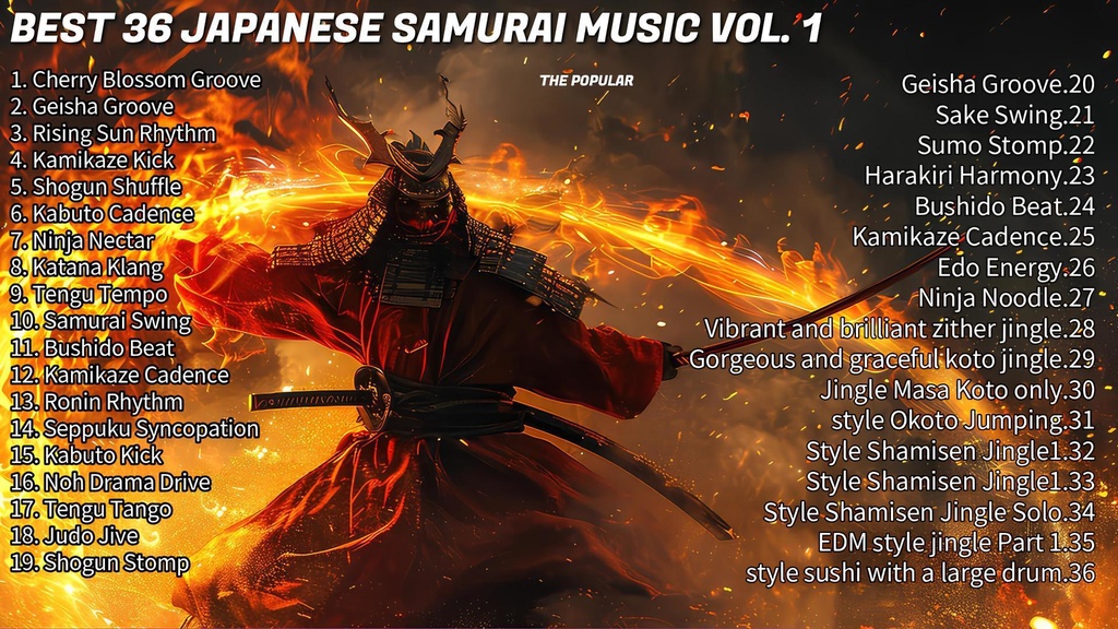 【BGM素材集】全36曲収録 和風 Japanese style samurai games Music Collection1 ゲームBGM 著作権フリー