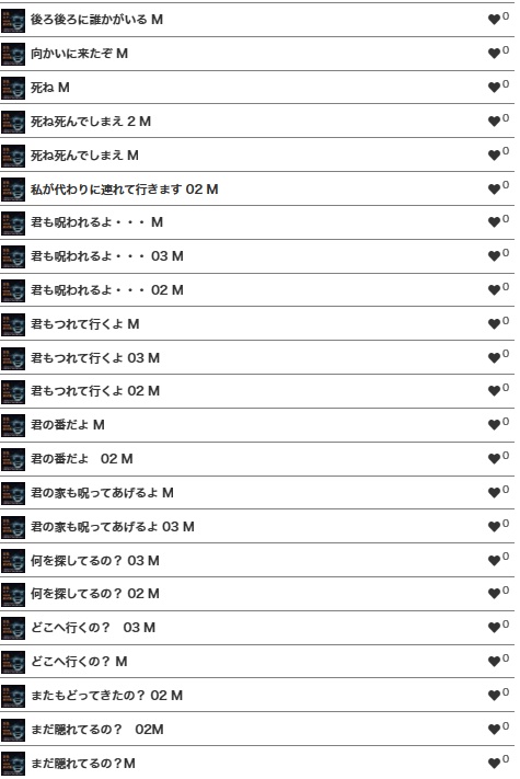 【ホラー男性ボイス素材集】Japanese horror lines collection of scary male 64voices ホラー 声 素材 怖い声 男 ホラー音声 著作権 フリー