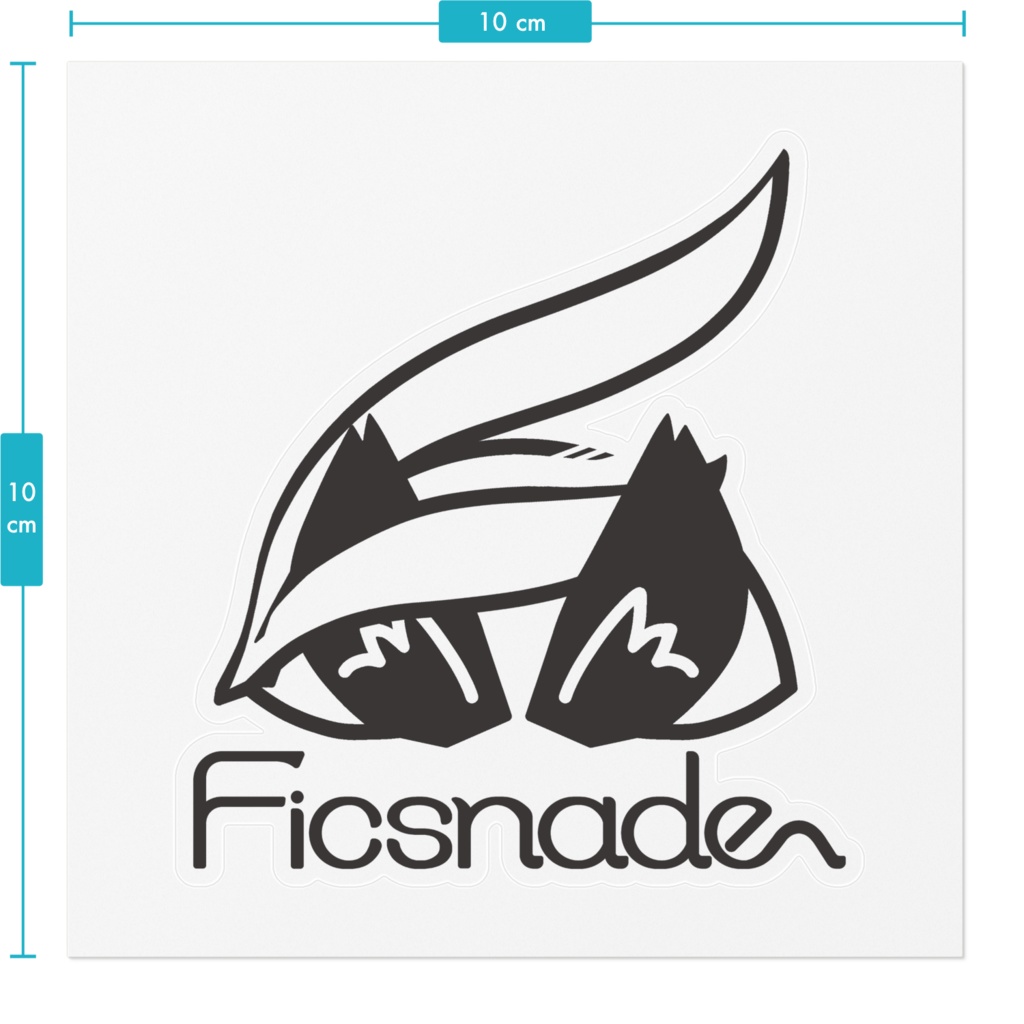 Ficsnade ロゴステッカー 100 x 100 (mm)