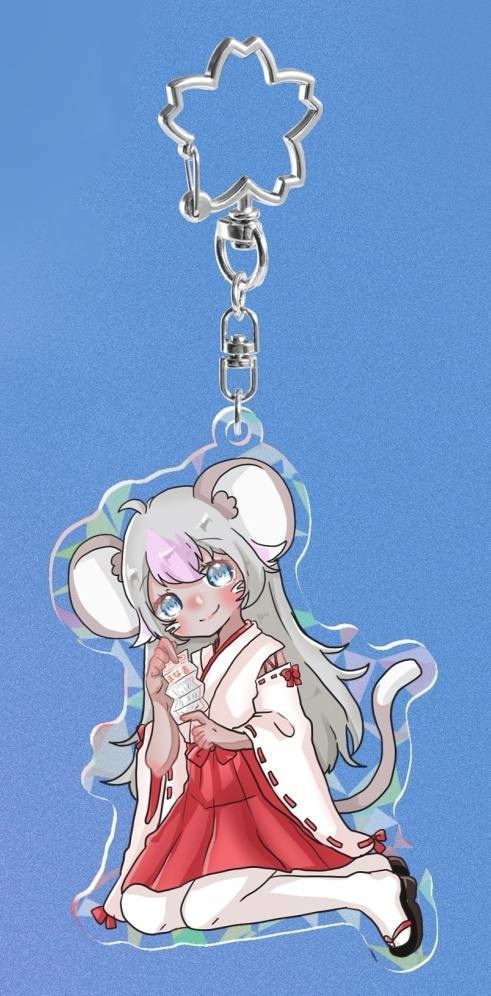 巫女まなアクリルキーホルダー