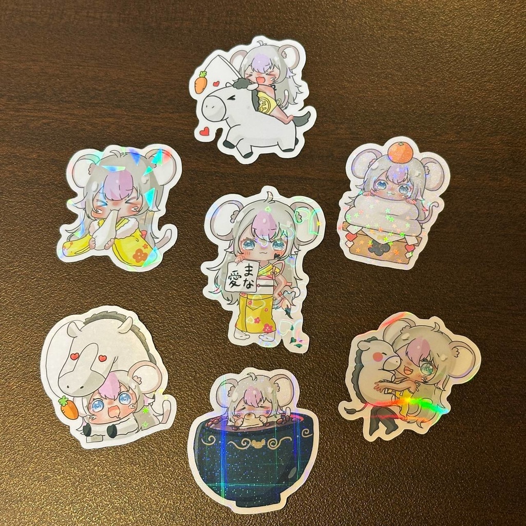 2026お正月まなまなステッカー（全7種）