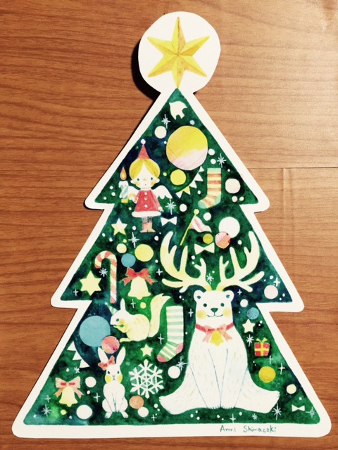 イラストカード(Christmas tree)