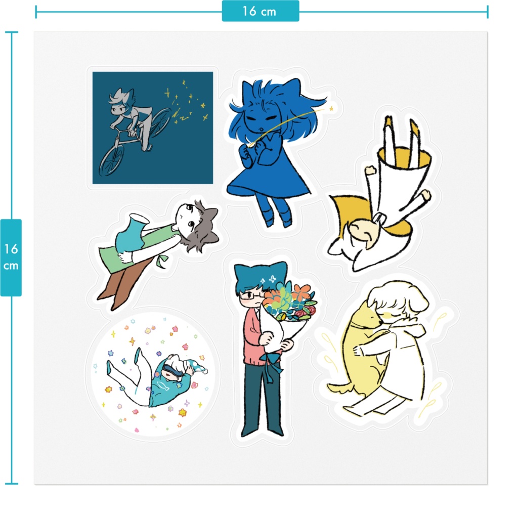 ねこいぬ皆さんシール