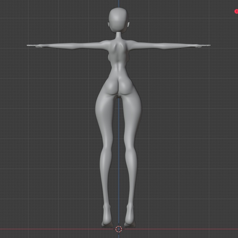 アニメーション制作向けblender女性素体(ボーンあり)