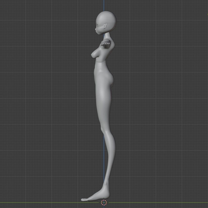 アニメーション制作向けblender女性素体(ボーンあり)