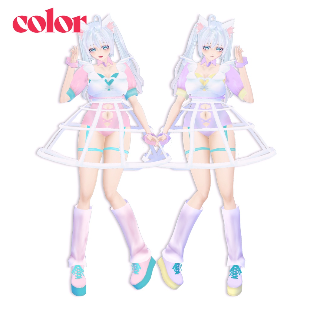 【VRoid | 正式版】猫耳萌萌メイド服【無料】