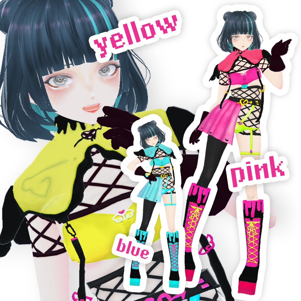 【VRoid | 正式版】爆戦闘!武闘派美少女コスチューム【無料版あり】