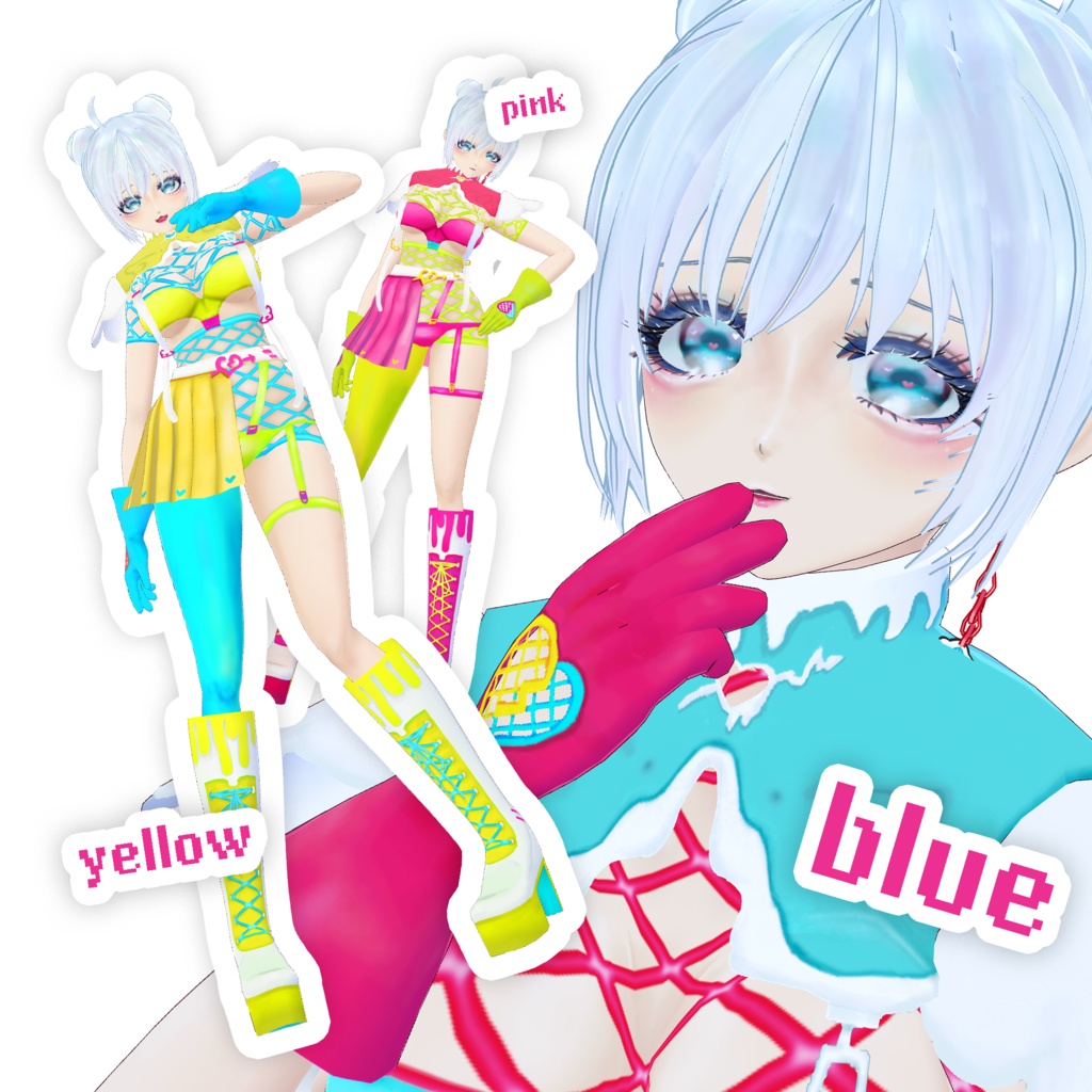 【VRoid | 正式版】爆戦闘!武闘派美少女コスチューム【無料版あり】