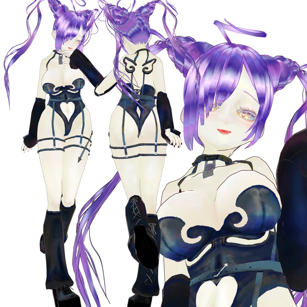 【VRoid ヘアプリセット】えんじぇるとんちきツインテ【hair preset】